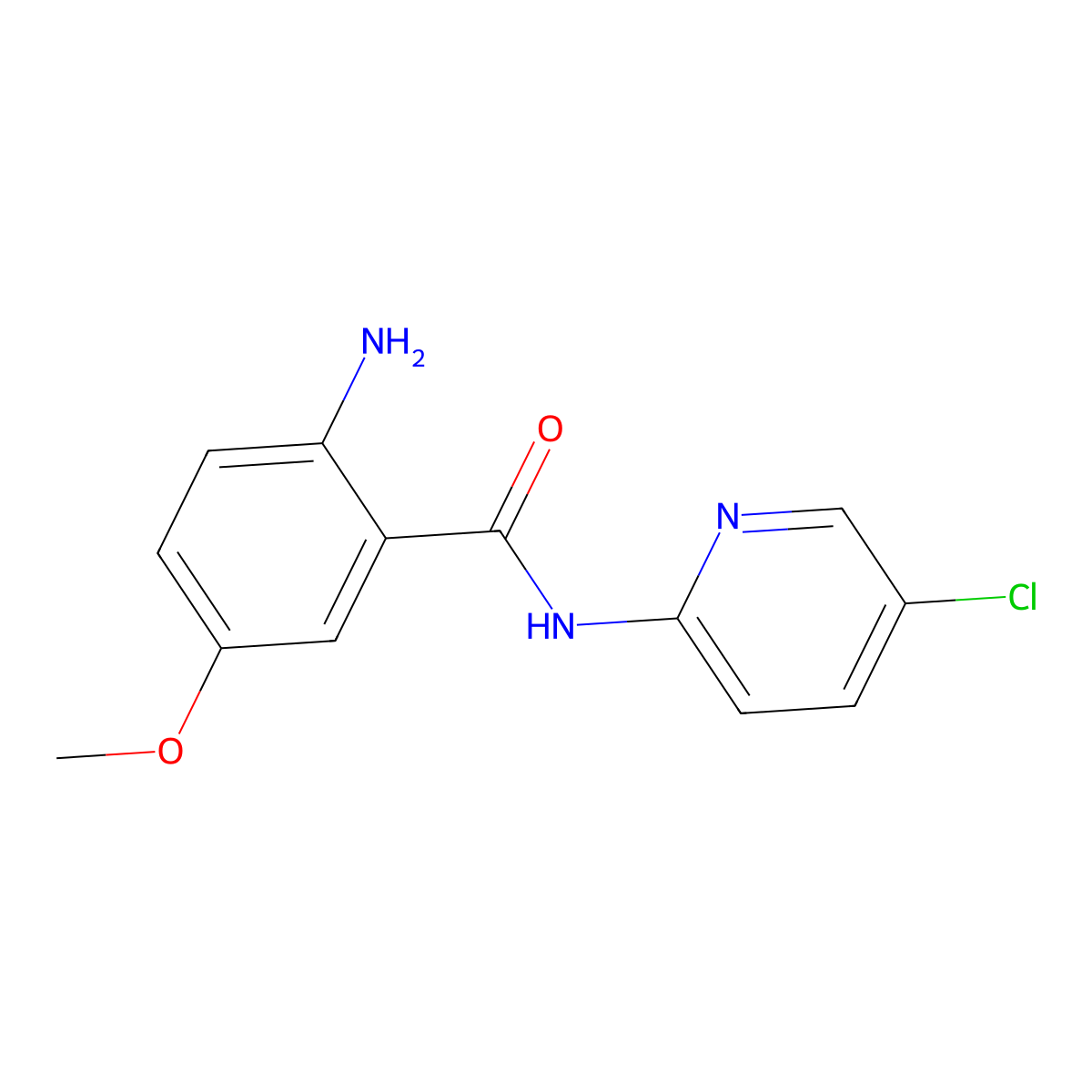 2-amino-N-(5-chloropyridin-2-yl)-5-methoxybenzamide molecular structure, CAS 280773-17-3