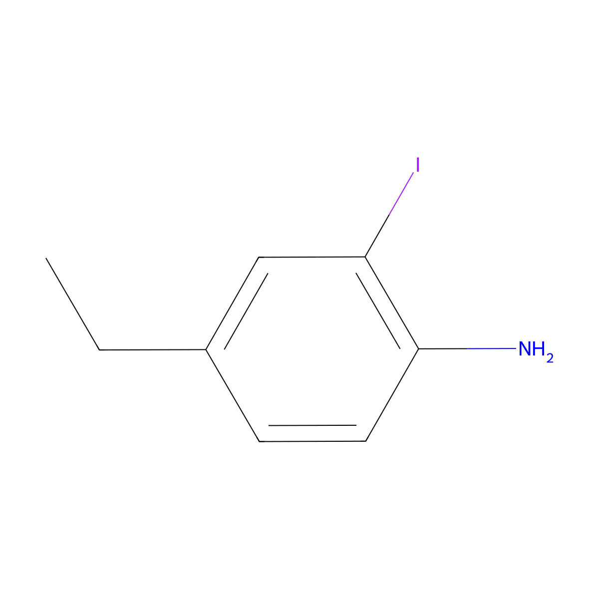 4-Ethyl-2-iodoaniline molecular structure, CAS 280773-47-9