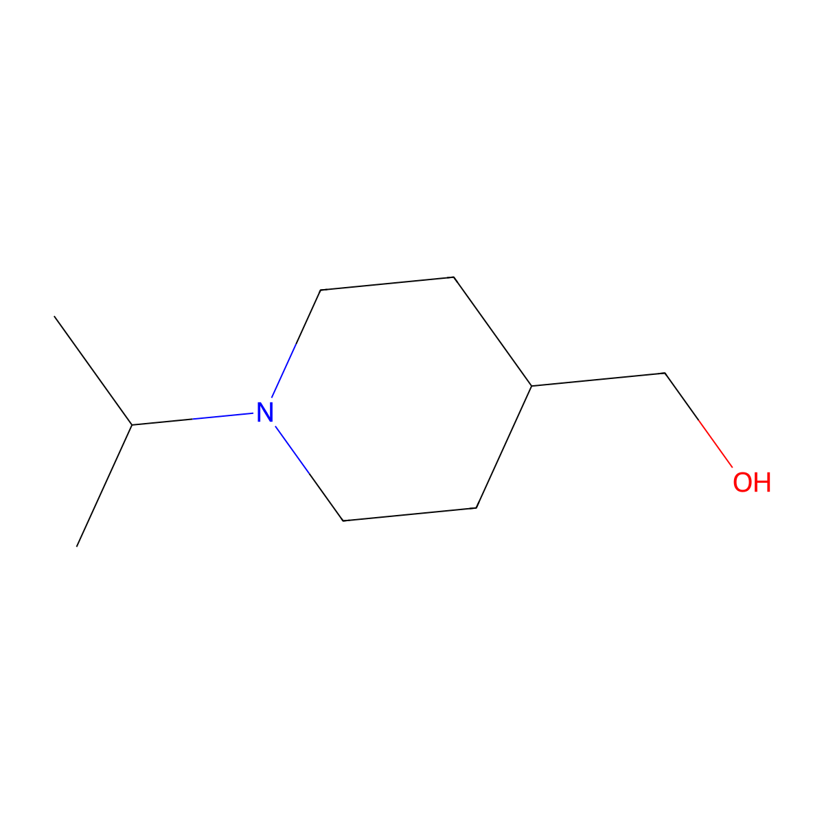 (1-Isopropylpiperidin-4-Yl)Methanol molecular structure, CAS 280774-03-0