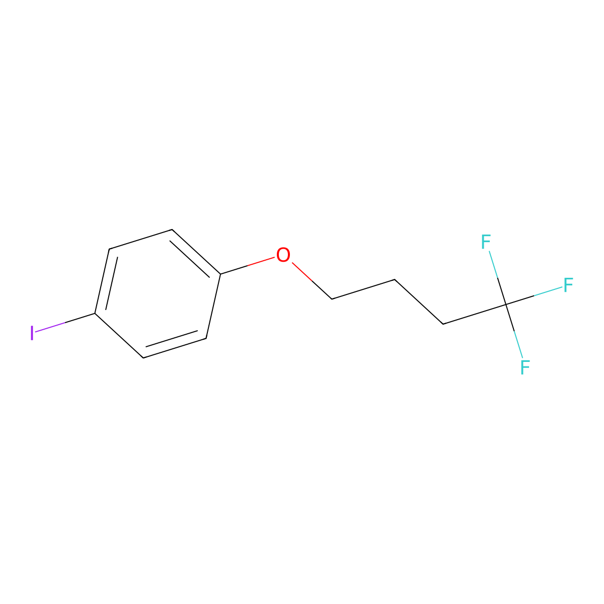 1-Iodo-4-(4,4,4-trifluorobutoxy)benzene molecular structure, CAS 280776-49-0