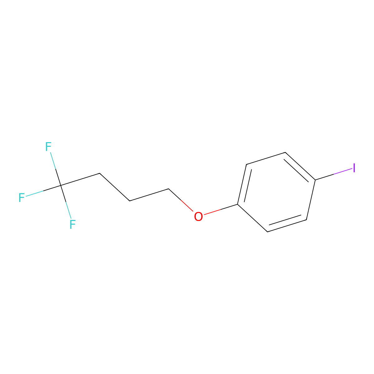 1-Iodo-4-(4,4,4-trifluorobutoxy)benzene molecular structure, CAS 280776-49-0