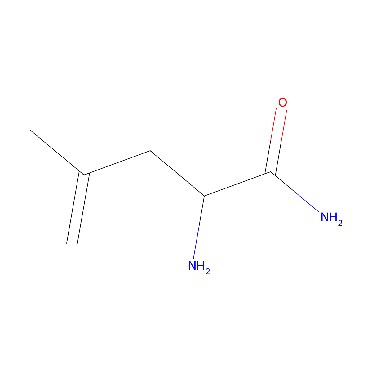 2-Amino-4-methylpent-4-enamide molecular structure, CAS 280783-73-5