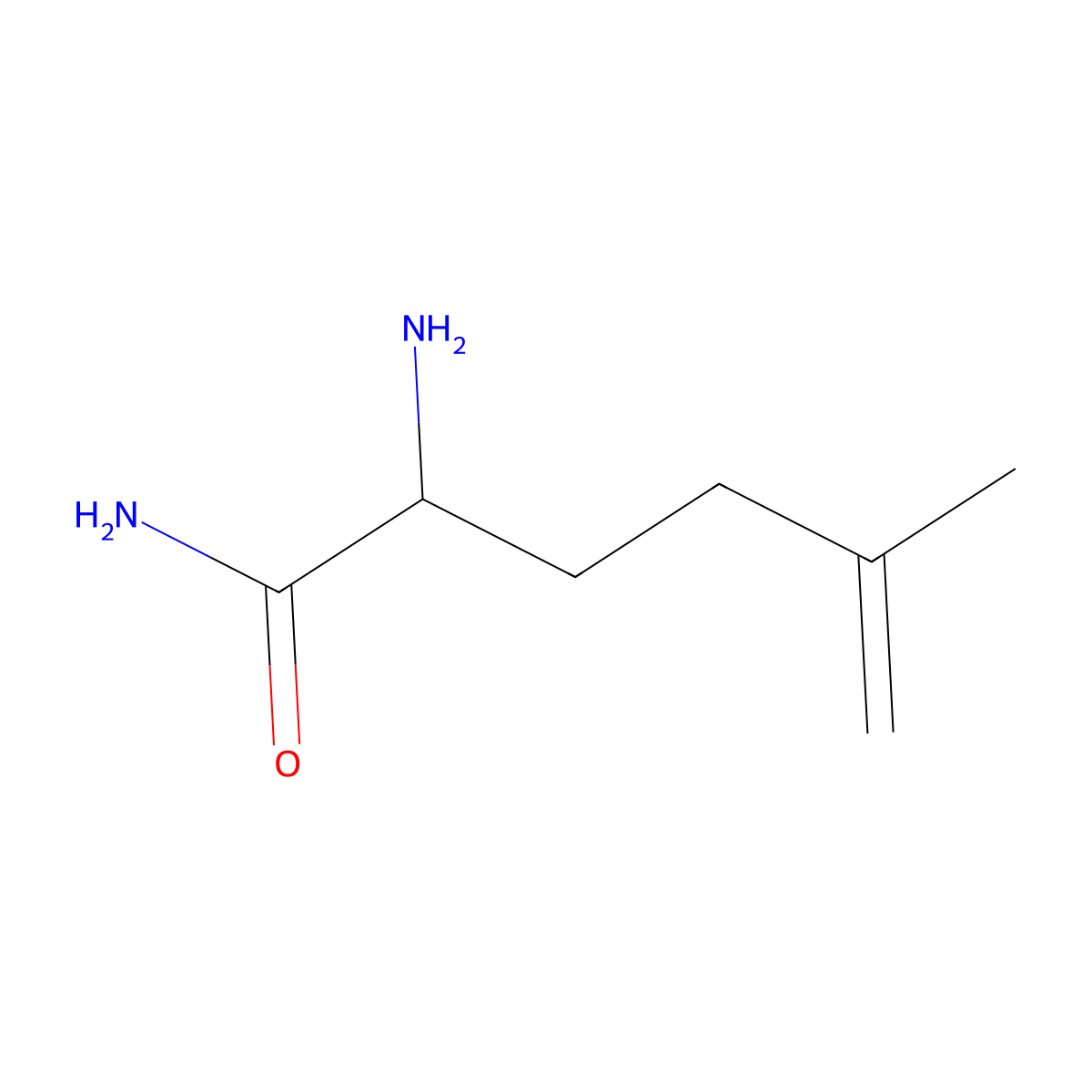 2-Amino-5-methylhex-5-enamide molecular structure, CAS 280783-75-7