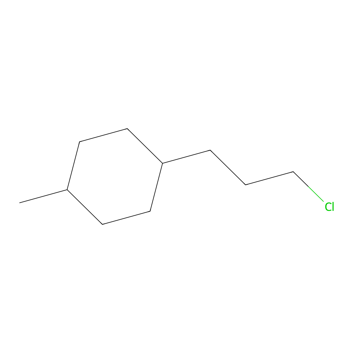 1-(3-Chloropropyl)-4-methylcyclohexane molecular structure, CAS 2808-50-6