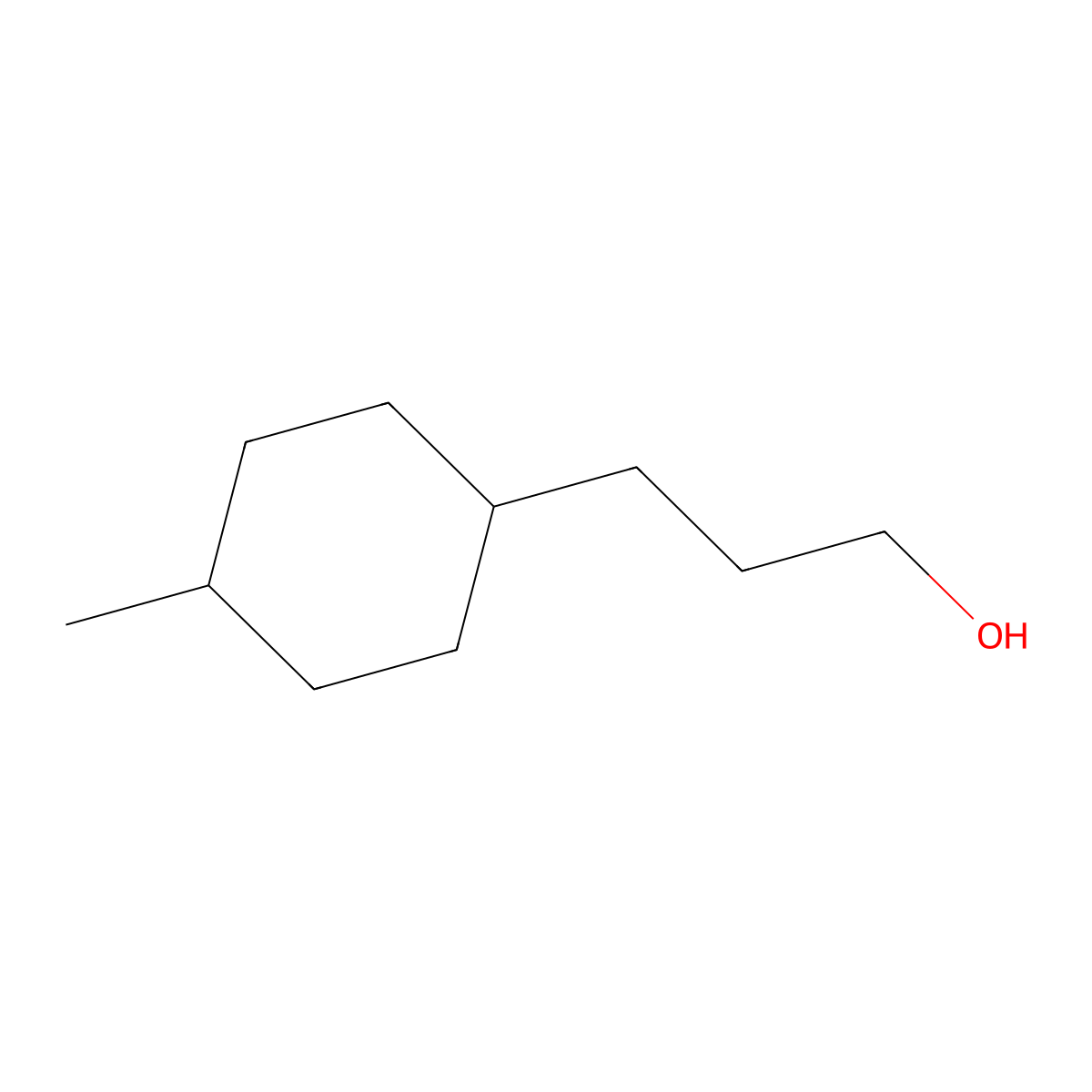 3-(4-Methylcyclohexyl)propan-1-ol molecular structure, CAS 2808-55-1