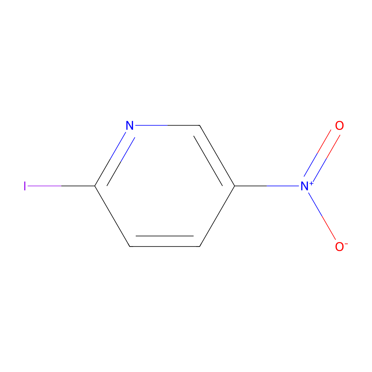 2-Iodo-5-nitropyridine molecular structure, CAS 28080-54-8
