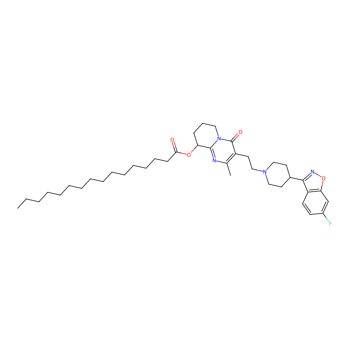 (S)-paliperidone palmitate molecular structure, CAS 2808025-37-6