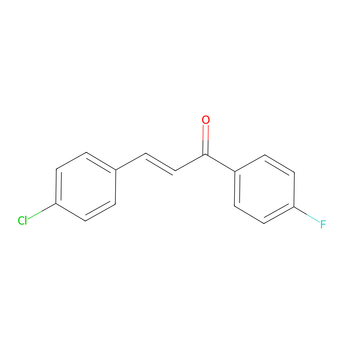4-Chloro-4'-fluorochalcone molecular structure, CAS 28081-12-1