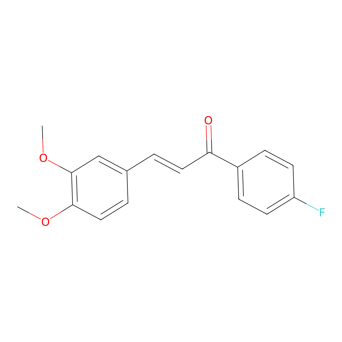 3,4-Dimethoxy-4'-fluorochalcone molecular structure, CAS 28081-14-3