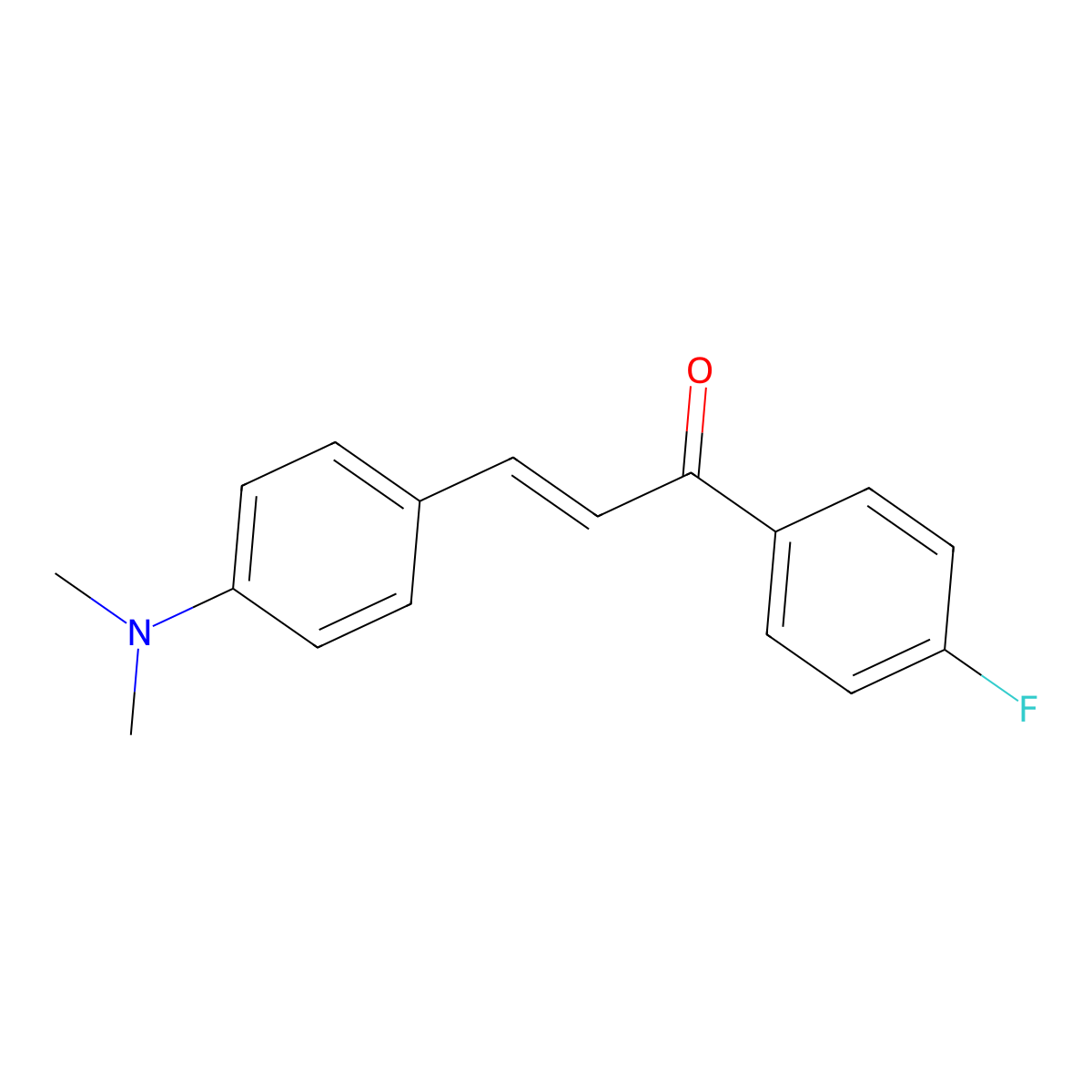4-Dimethylamino-4'-fluorochalcone molecular structure, CAS 28081-19-8