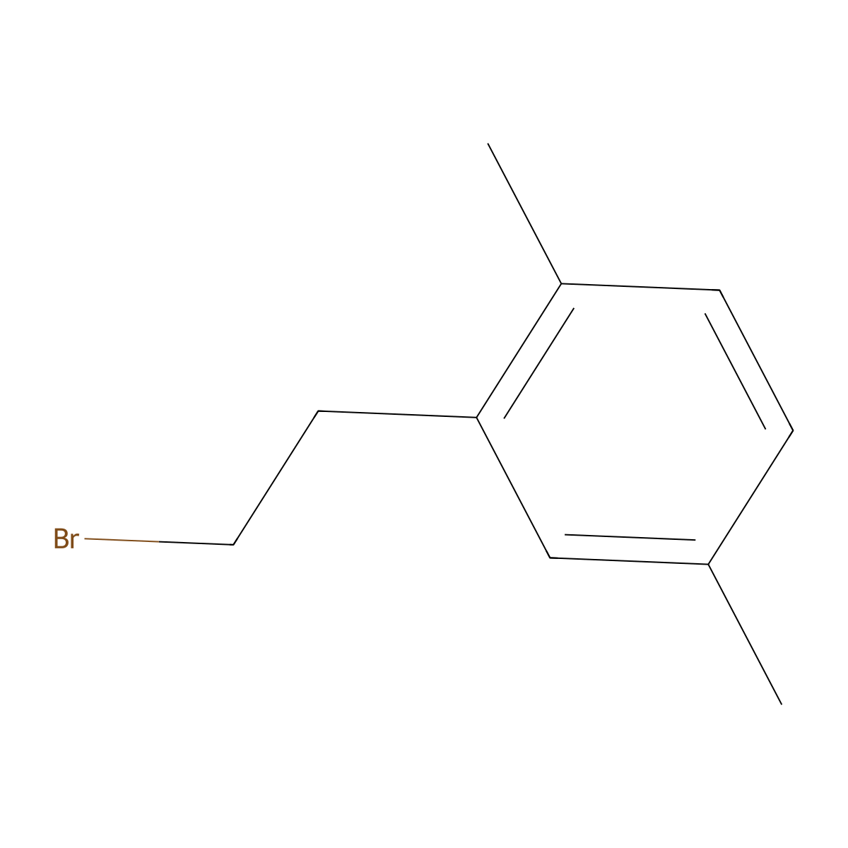 2-(2-Bromoethyl)-1,4-dimethylbenzene molecular structure, CAS 28081-38-1