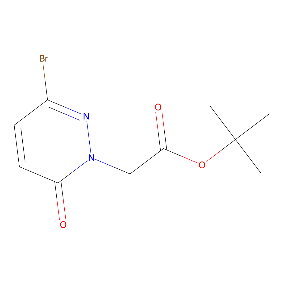 tert-Butyl 2-(3-bromo-6-oxopyridazin-1(6H)-yl)acetate molecular structure, CAS 2808120-15-0