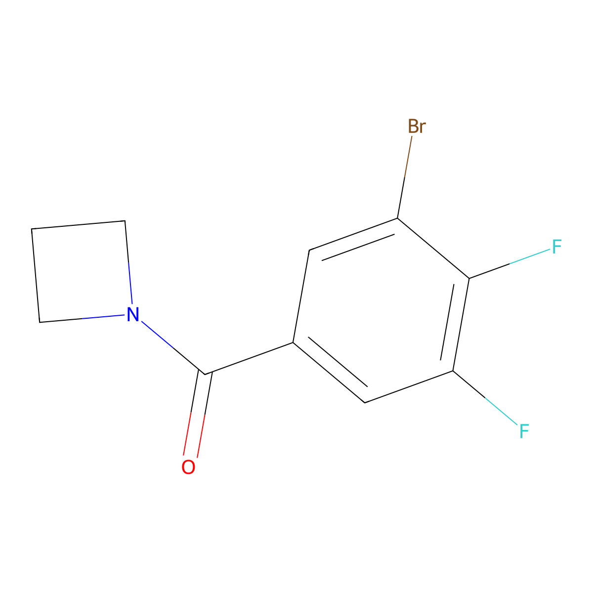 Azetidin-1-yl(3-bromo-4,5-difluorophenyl)methanone molecular structure, CAS 2808121-13-1