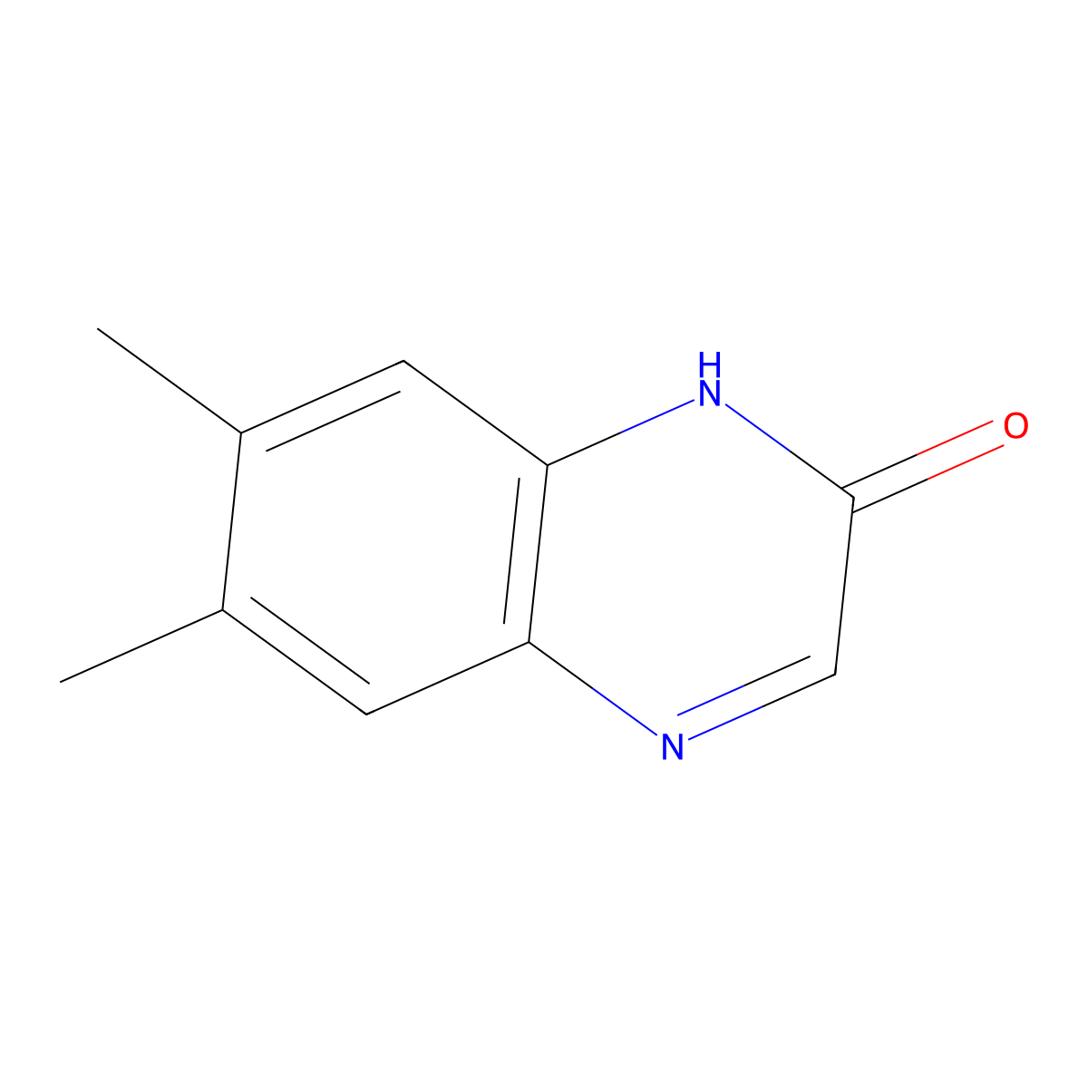 6,7-Dimethylquinoxalin-2(1H)-one molecular structure, CAS 28082-82-8