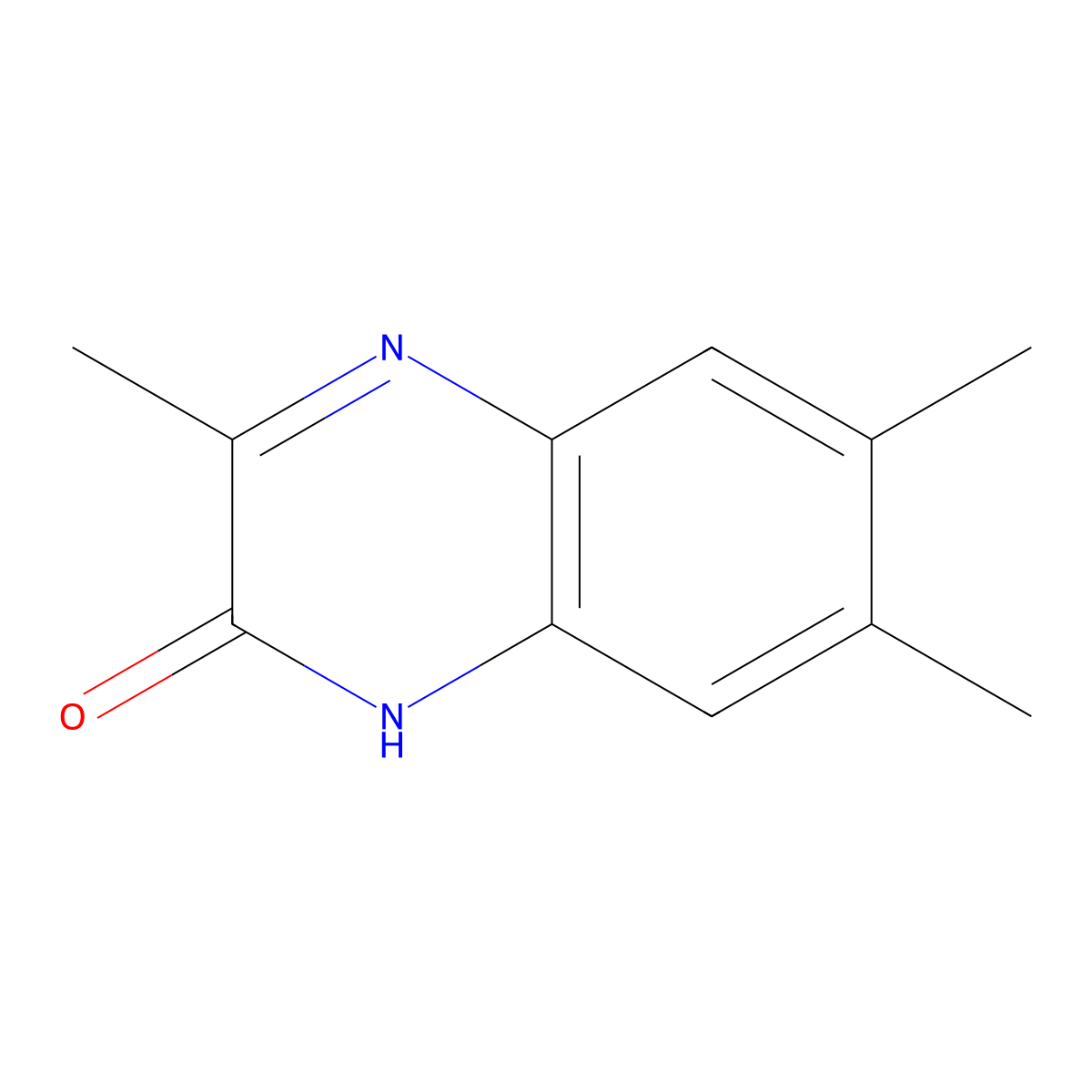 2-Hydroxy-3,6,7-trimethylquinoxaline molecular structure, CAS 28082-86-2