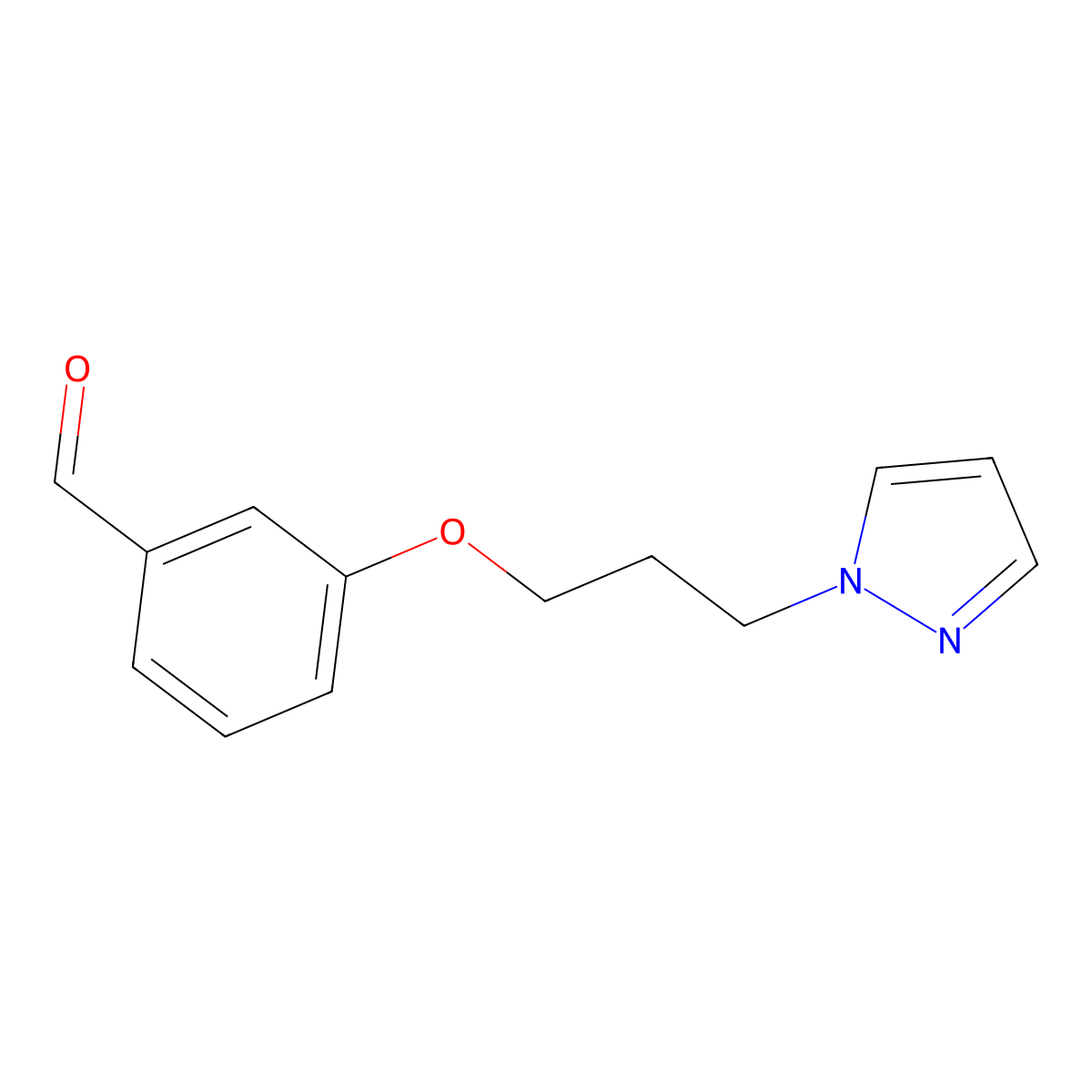 3-(3-(1H-pyrazol-1-yl)propoxy)benzaldehyde molecular structure, CAS 2808215-41-8