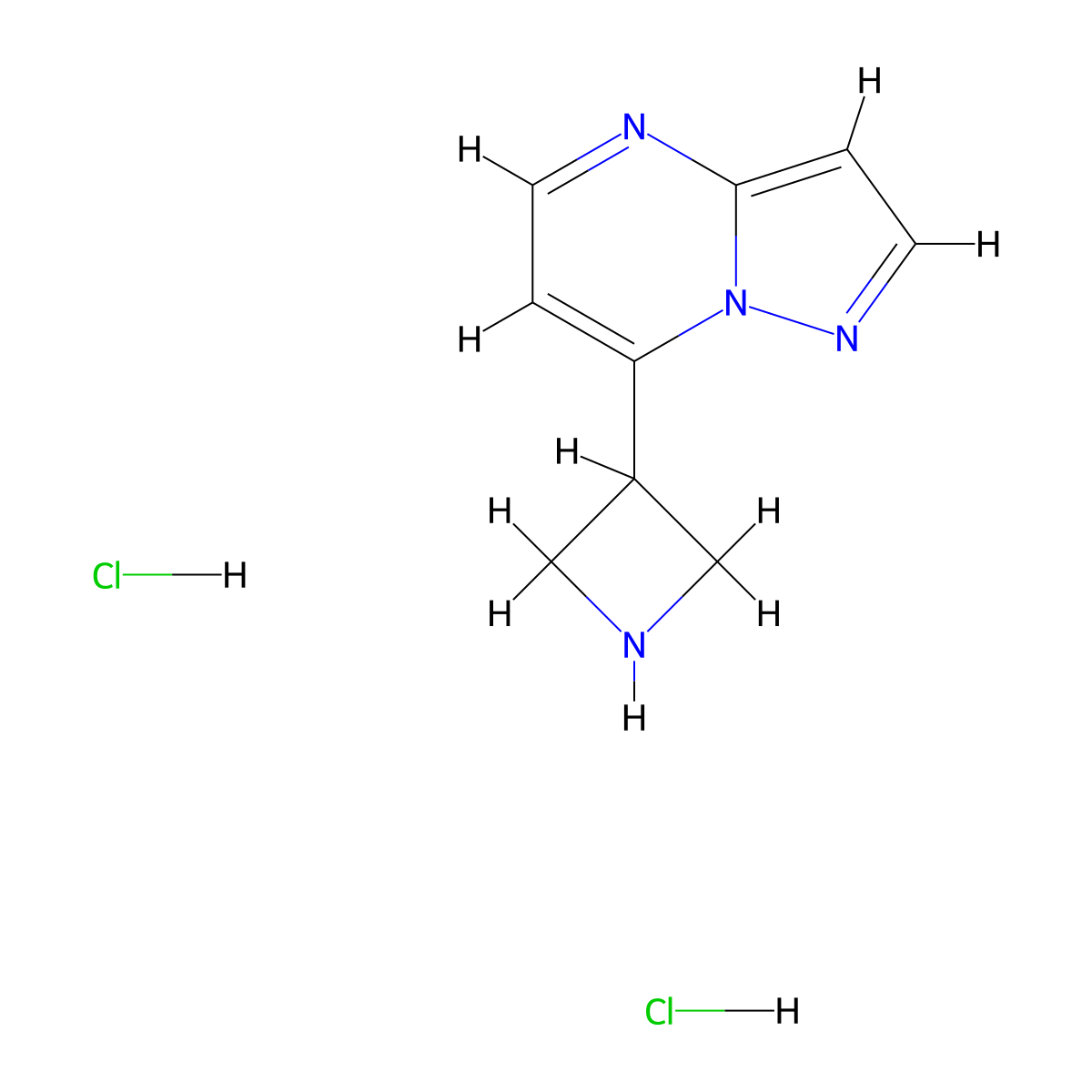7-(Azetidin-3-yl)pyrazolo[1,5-a]pyrimidine dihydrochloride molecular structure, CAS 2808215-54-3