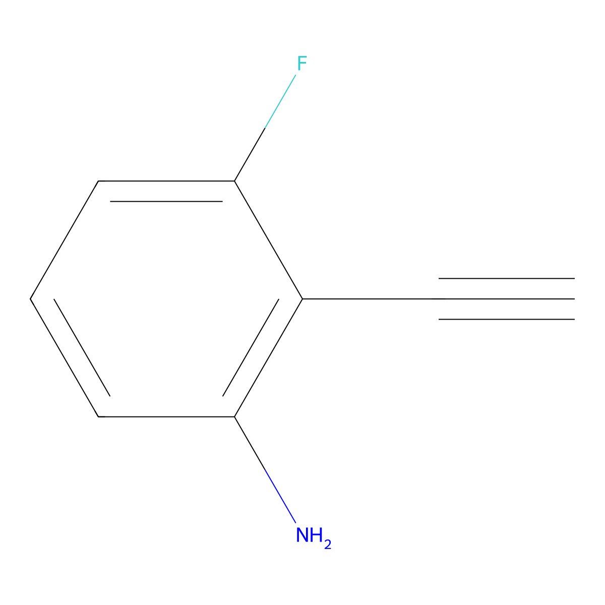 2-Ethynyl-3-fluoro-phenylamine molecular structure, CAS 2808566-11-0