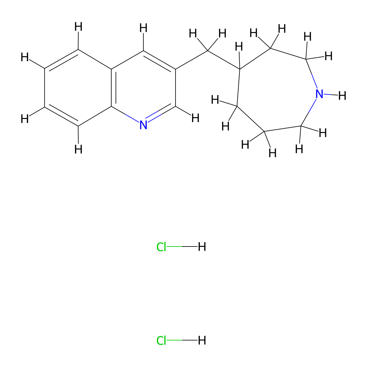 3-(Azepan-4-ylmethyl)quinoline dihydrochloride molecular structure, CAS 2808653-30-5