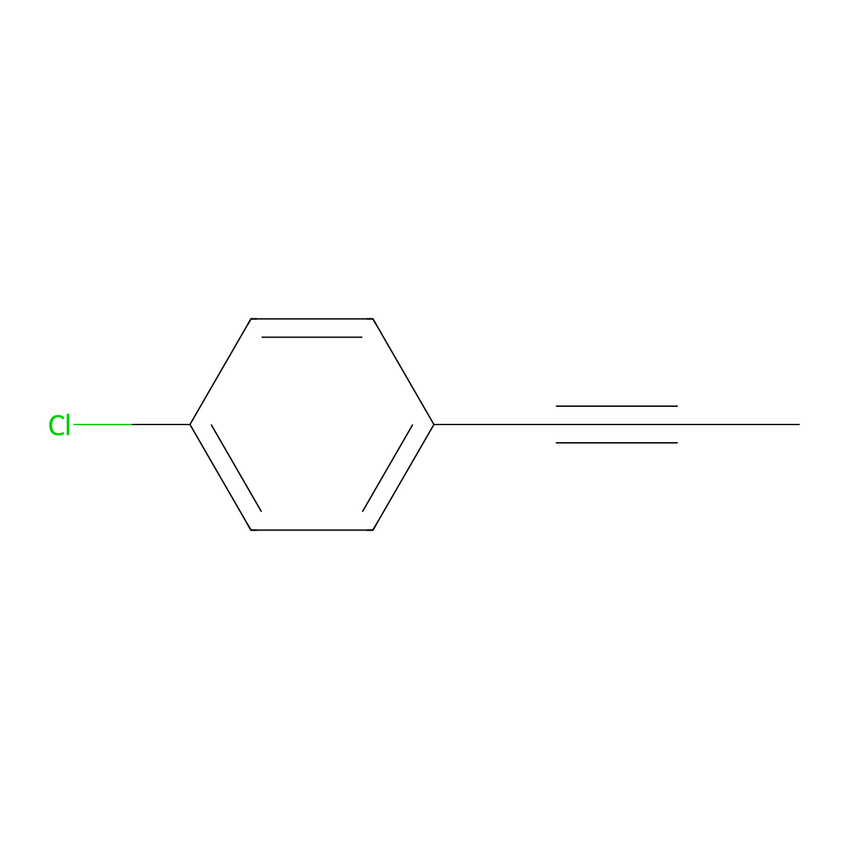Benzene, 1-chloro-4-(1-propynyl)- molecular structure, CAS 2809-65-6