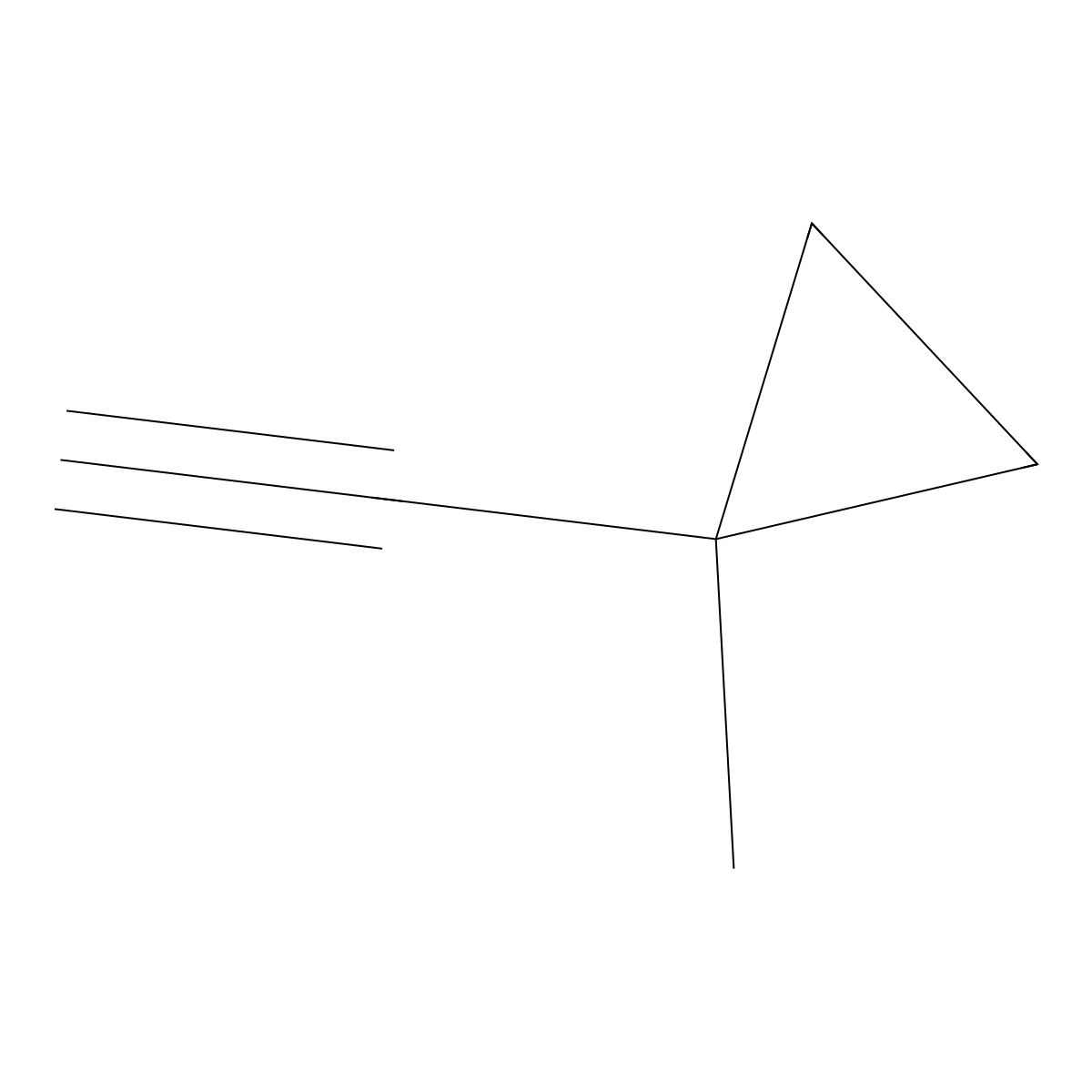 1-Ethynyl-1-methylcyclopropane molecular structure, CAS 2809-75-8