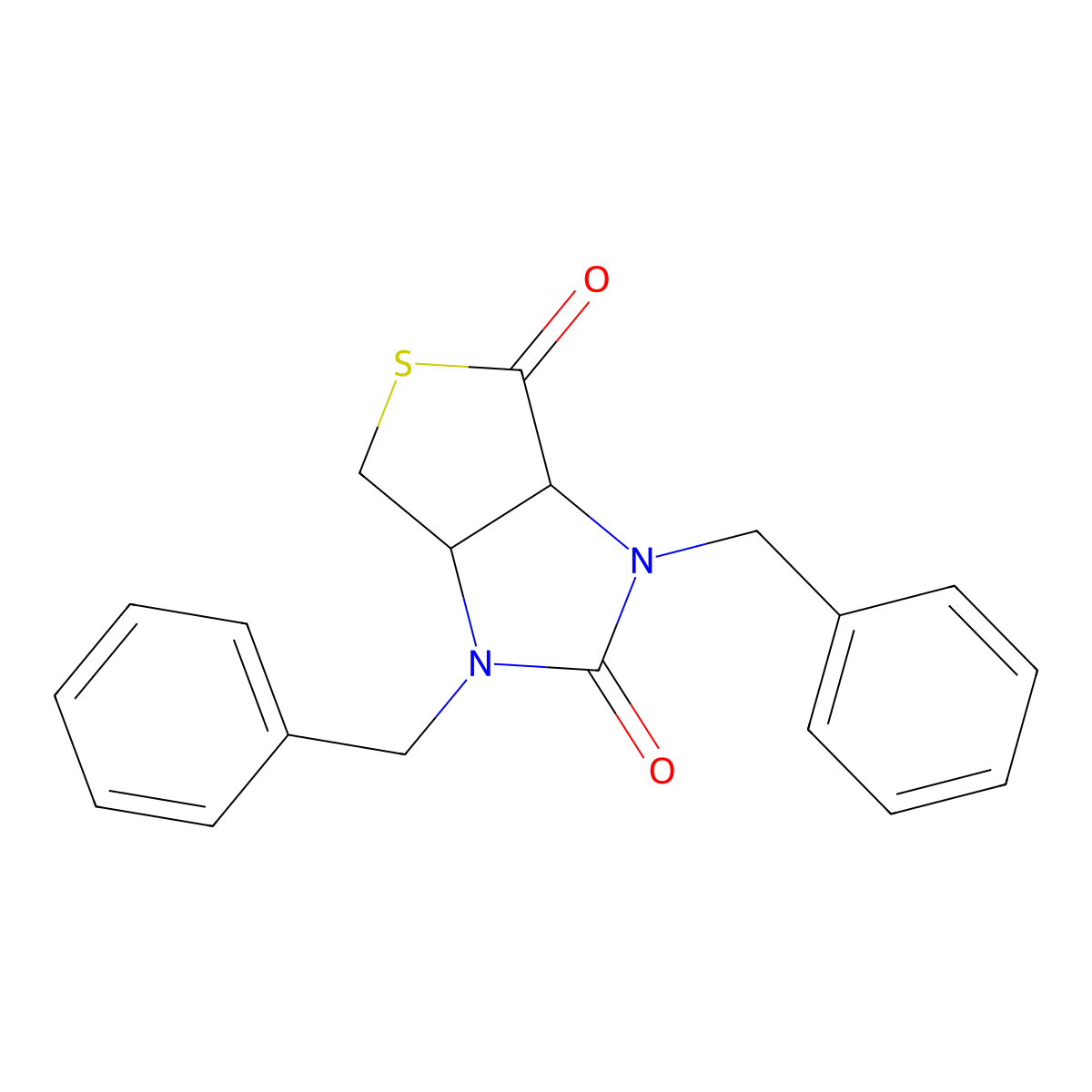 (3AS-cis)-1,3-Dibenzyltetrahydro-1H-thieno[3,4-D]imidazole-2,4-dione molecular structure, CAS 28092-52-6