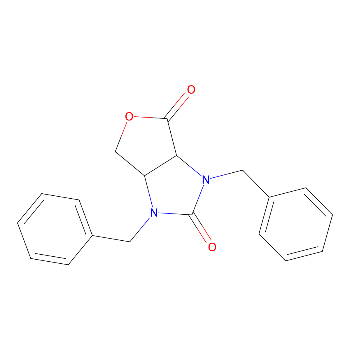 (3As,6ar)-1,3-dibenzyltetrahydro-1h-furo[3,4-d]imidazole-2,4-dione molecular structure, CAS 28092-62-8