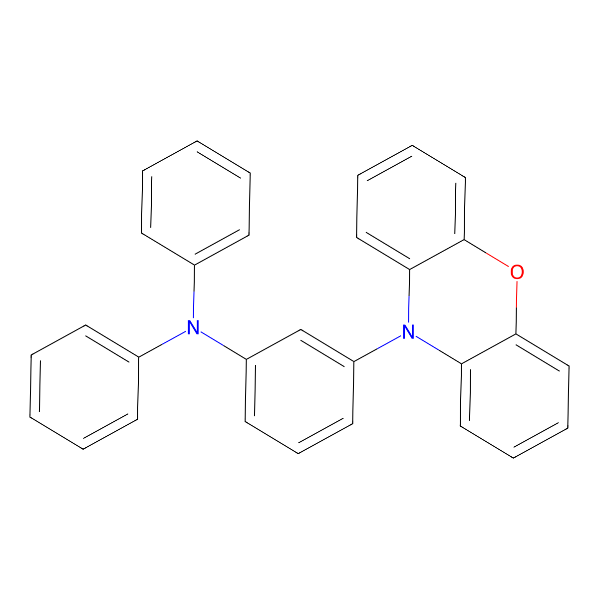 3-(10H-Phenoxazin-10-yl)-N,N-diphenylaniline molecular structure, CAS 2809368-82-7