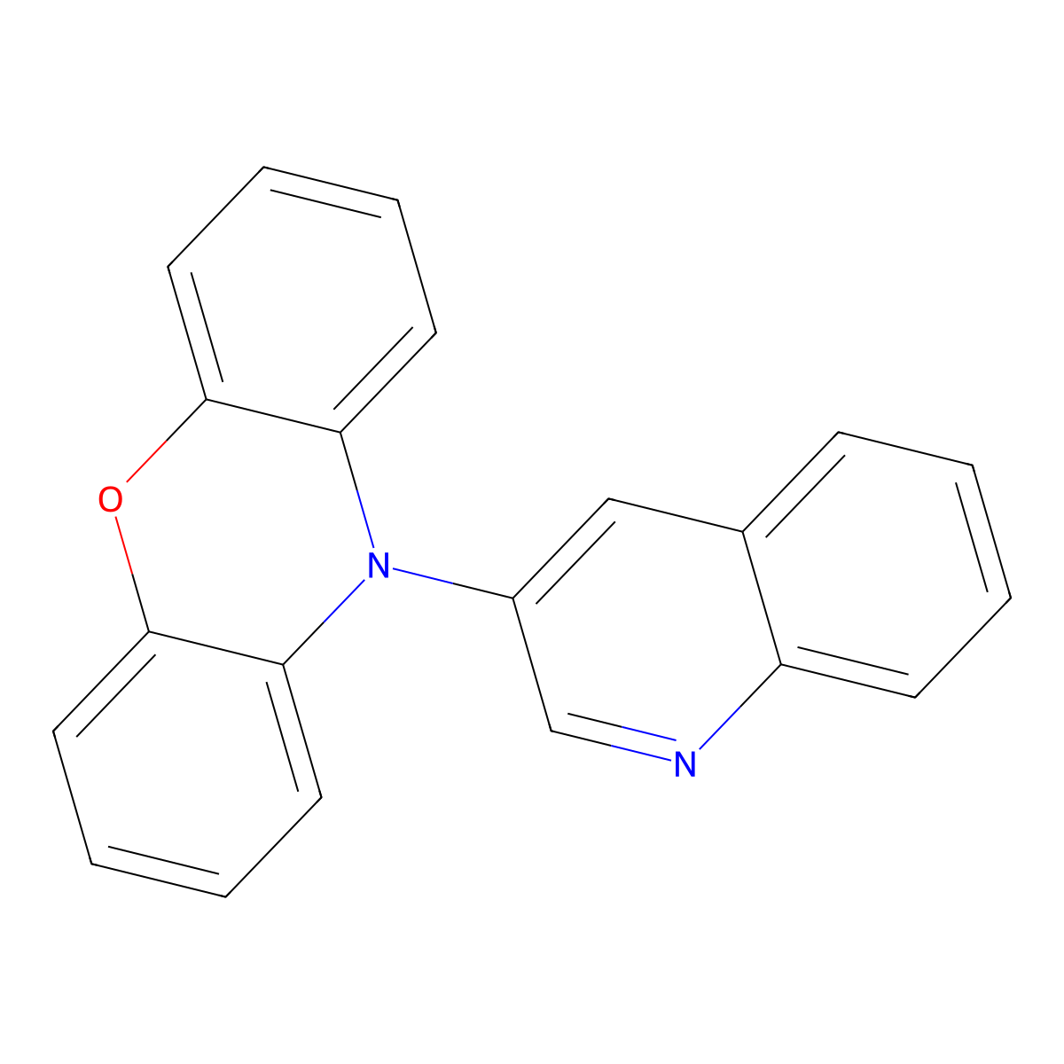 10-(Quinolin-3-yl)-10H-phenoxazine molecular structure, CAS 2809368-88-3
