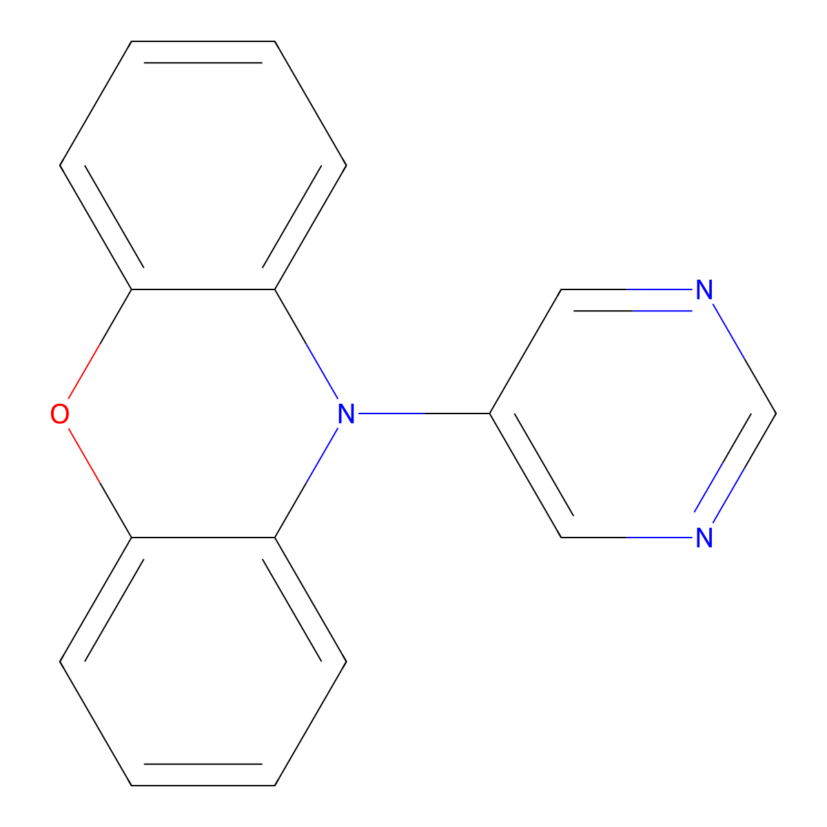 10-(Pyrimidin-5-yl)-10H-phenoxazine molecular structure, CAS 2809368-90-7