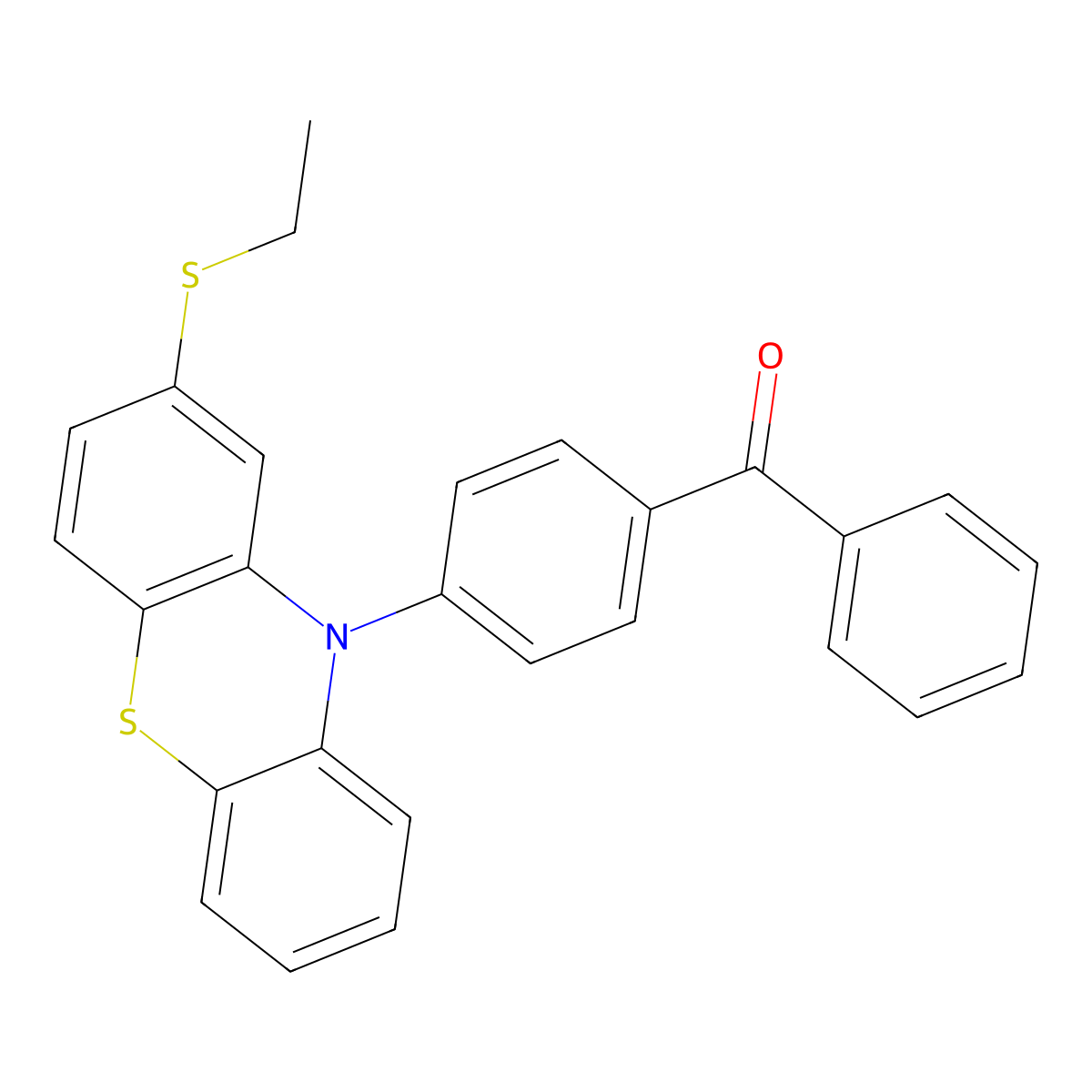 10-(4-benzoylphenyl)-2-(ethylsulfanyl)-10H-phenothiazine molecular structure, CAS 2809368-93-0