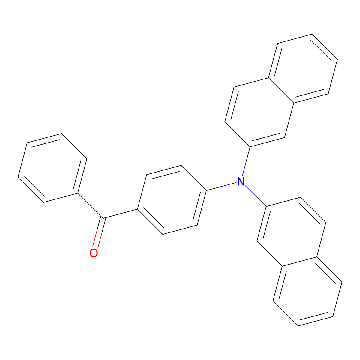 N-(4-benzoylphenyl)-N-(naphthalen-2-yl)naphthalen-2-amine molecular structure, CAS 2809369-01-3