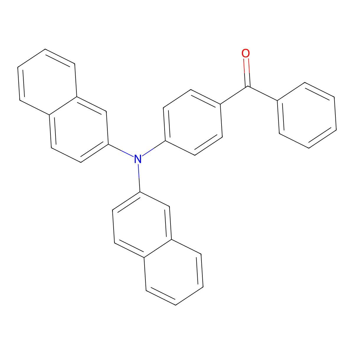 N-(4-benzoylphenyl)-N-(naphthalen-2-yl)naphthalen-2-amine molecular structure, CAS 2809369-01-3