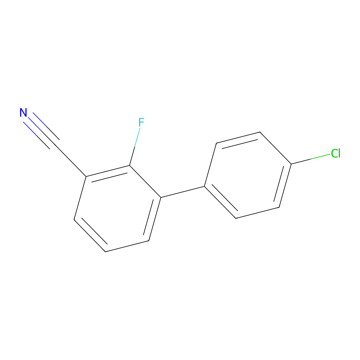 4'-Chloro-2-fluoro-[1,1'-biphenyl]-3-carbonitrile molecular structure, CAS 2809469-42-7