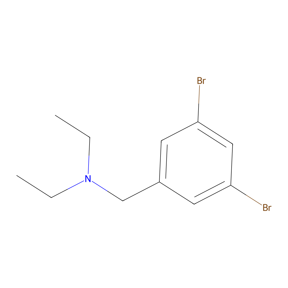 3,5-Dibromo-N,N-diethylbenzenemethanamine molecular structure, CAS 2809470-39-9