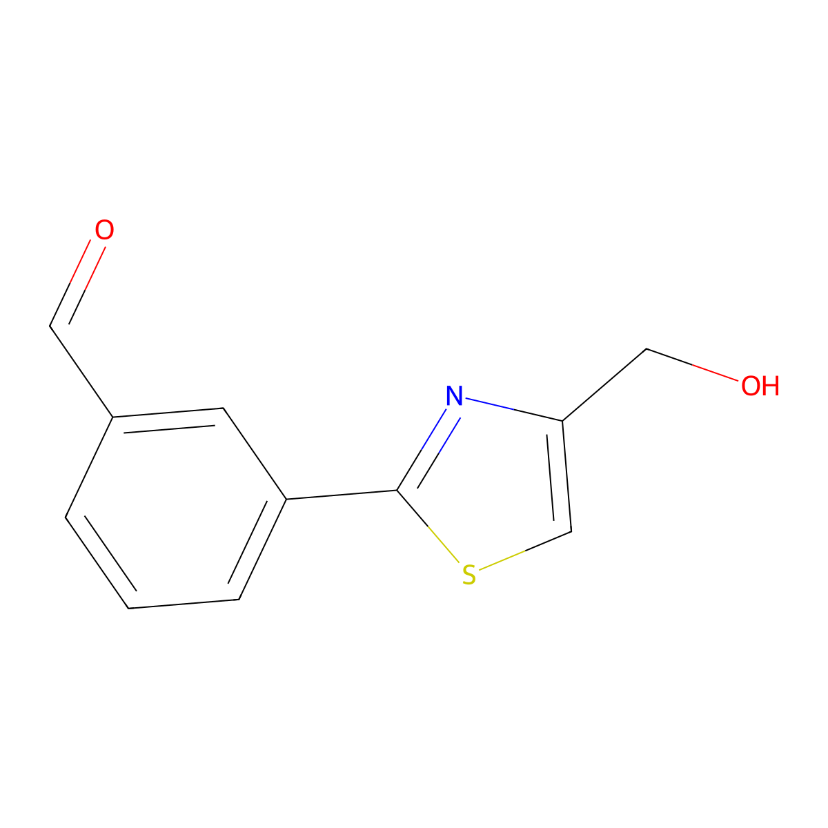 3-(4-(Hydroxymethyl)thiazol-2-yl)benzaldehyde molecular structure, CAS 2809470-51-5