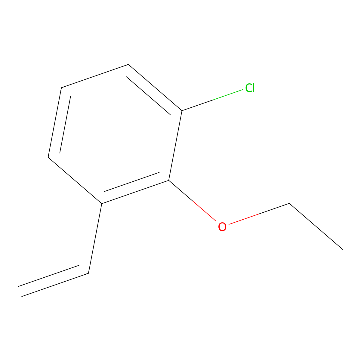 1-Chloro-2-ethoxy-3-vinylbenzene molecular structure, CAS 2809508-99-2