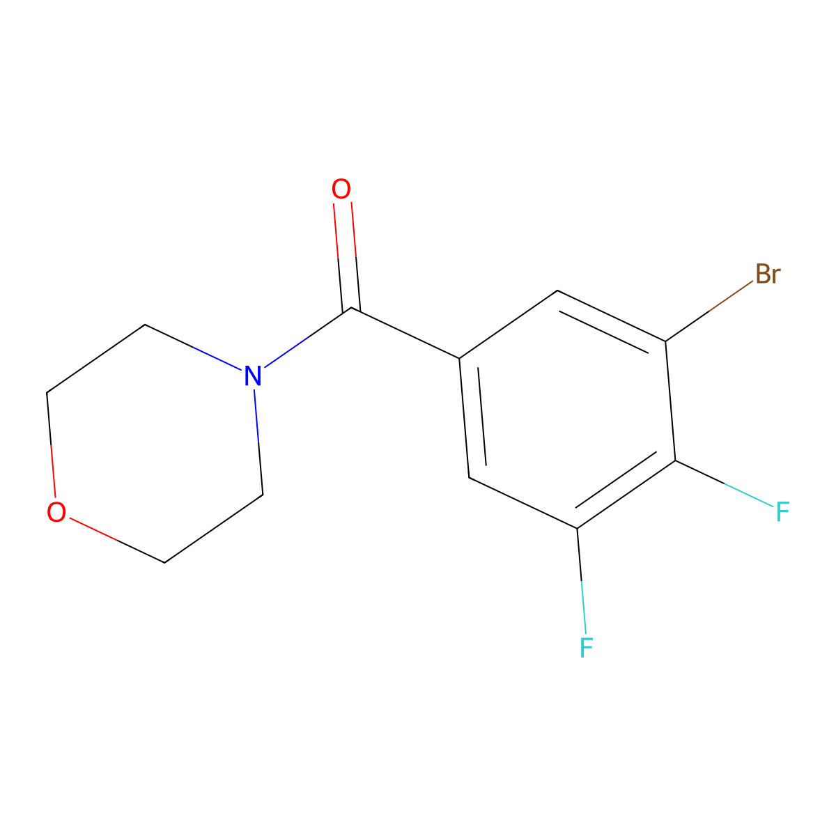 (3-Bromo-4,5-difluorophenyl)(morpholino)methanone molecular structure, CAS 2809509-80-4