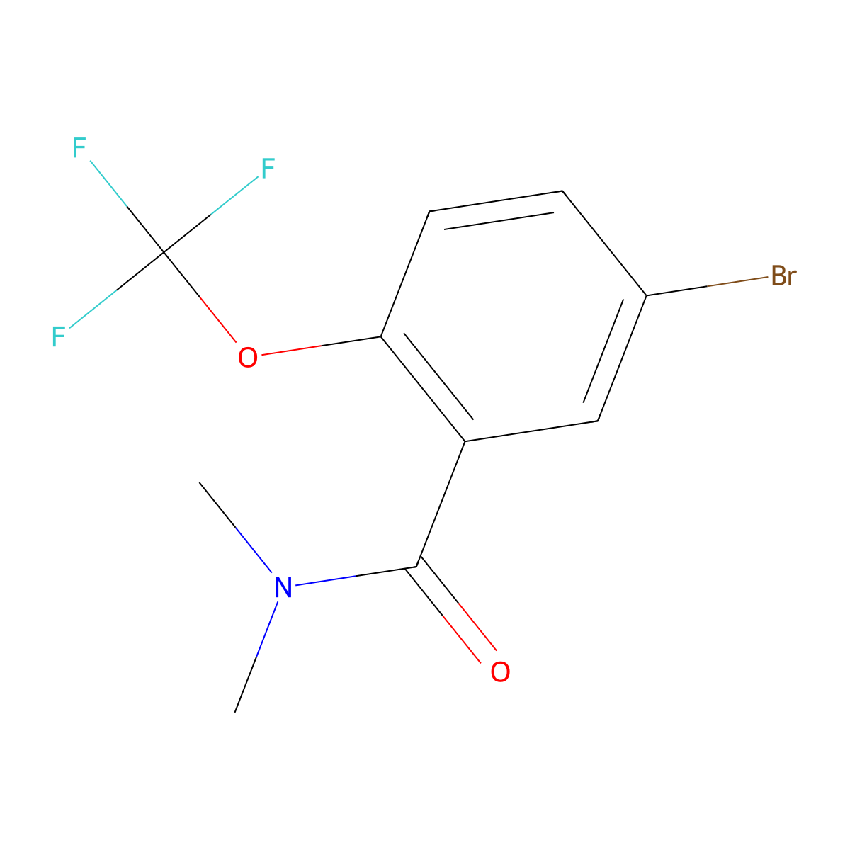 5-Bromo-N,N-dimethyl-2-(trifluoromethoxy)benzamide molecular structure, CAS 2809510-30-1