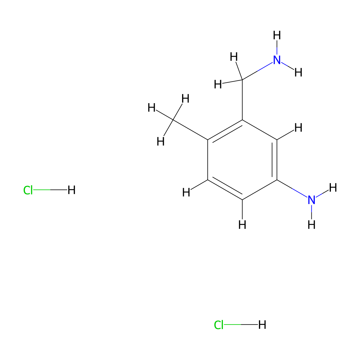 5-Amino-2-methyl-benzenemethanamine dihydrochloride molecular structure, CAS 28096-35-7