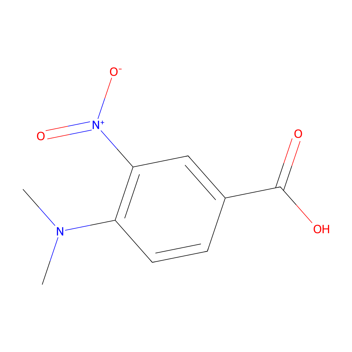 4-(Dimethylamino)-3-nitrobenzoic acid molecular structure, CAS 28096-56-2