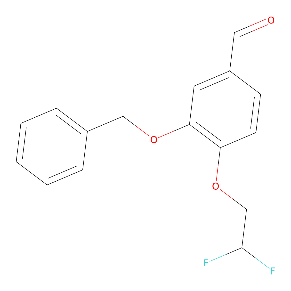 3-(Benzyloxy)-4-(2,2-difluoroethoxy)benzaldehyde molecular structure, CAS 2809918-39-4
