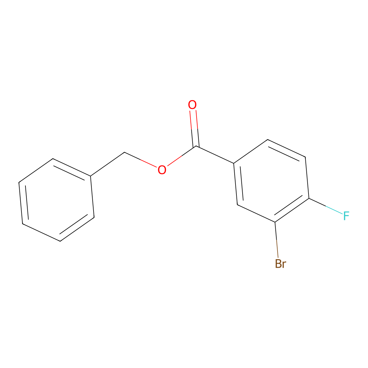 Phenylmethyl 3-bromo-4-fluorobenzoate molecular structure, CAS 2809953-53-3