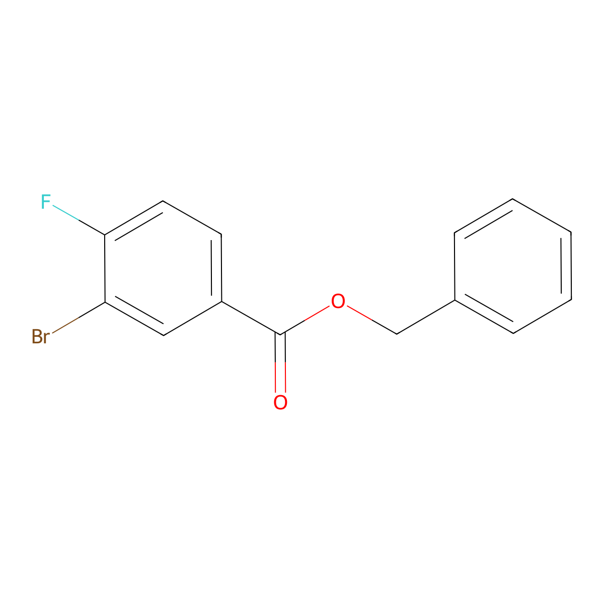 Phenylmethyl 3-bromo-4-fluorobenzoate molecular structure, CAS 2809953-53-3