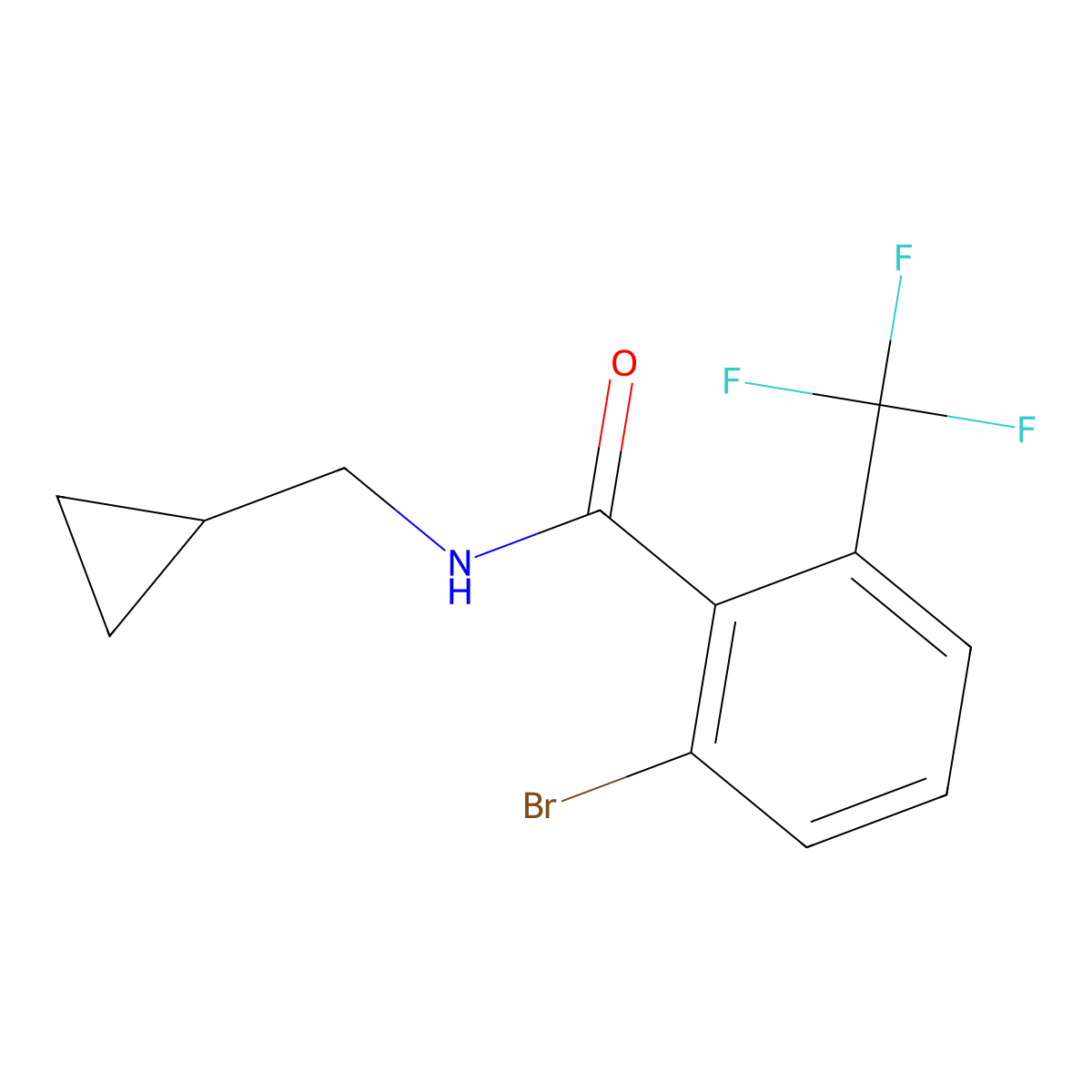 2-Bromo-N-(cyclopropylmethyl)-6-(trifluoromethyl)benzamide molecular structure, CAS 2809955-62-0