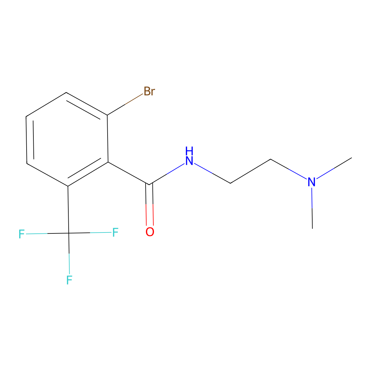 2-Bromo-N-(2-(dimethylamino)ethyl)-6-(trifluoromethyl)benzamide molecular structure, CAS 2809955-67-5