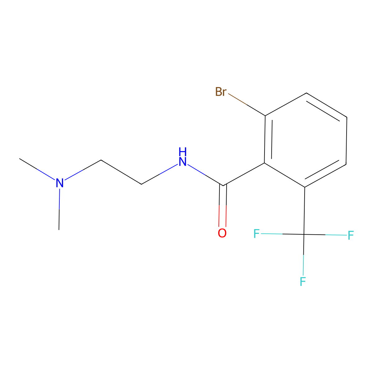 2-Bromo-N-(2-(dimethylamino)ethyl)-6-(trifluoromethyl)benzamide molecular structure, CAS 2809955-67-5