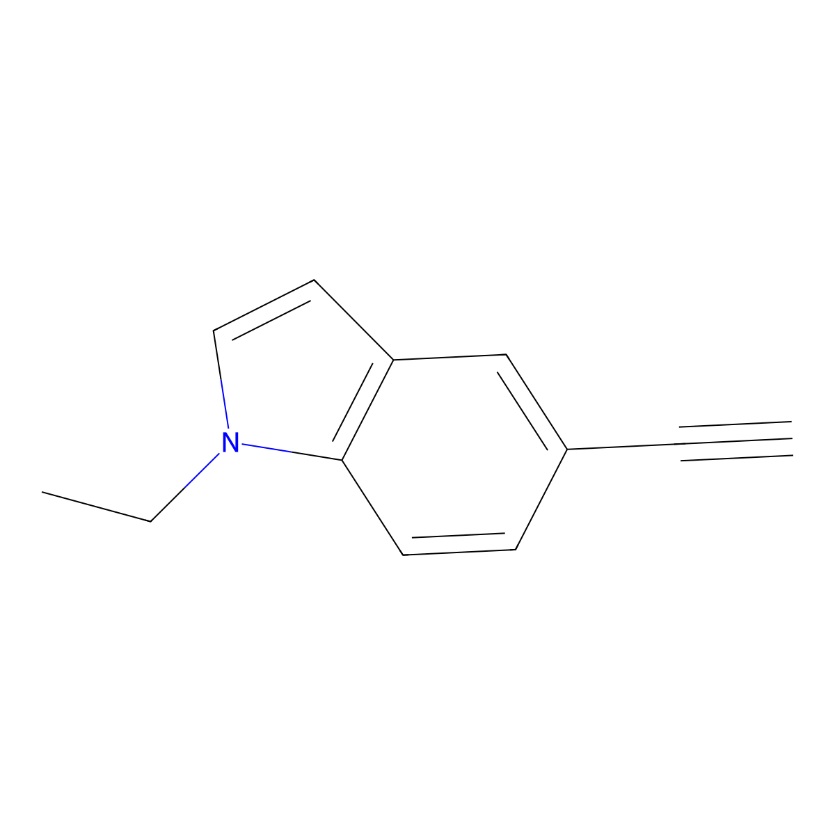 1-Ethyl-5-ethynyl-1H-indole molecular structure, CAS 2809956-00-9