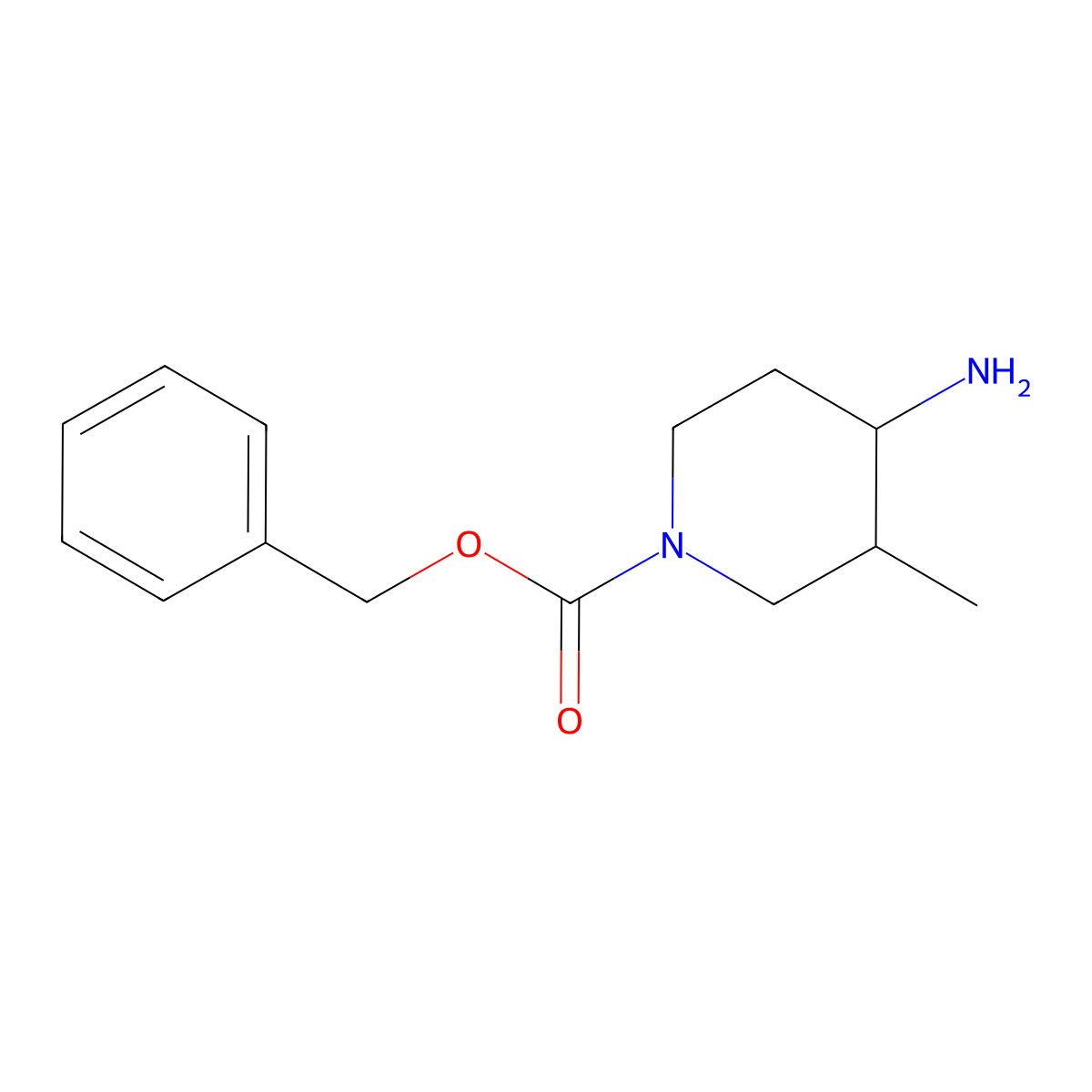 benzyl (3S,4S)-4-amino-3-methylpiperidine-1-carboxylate molecular structure, CAS 2809997-60-0