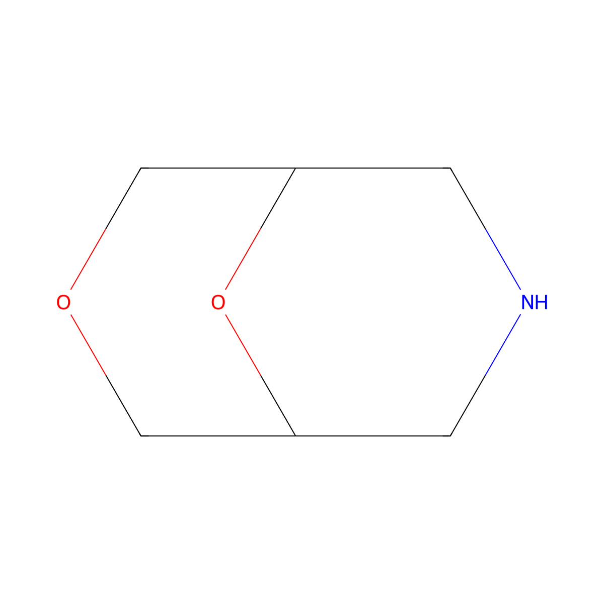 3,9-Dioxa-7-azabicyclo[3.3.1]nonane molecular structure, CAS 281-08-3